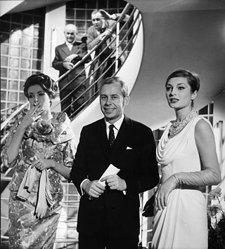 Heinrich von der Becke: Uli Richter with the Models Gisela Ebel and Gitta Schilling 1959 