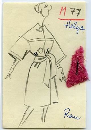 Ruth Doering: Sketch of a coat from one of the first collections of Uli Richter, 1959/1960