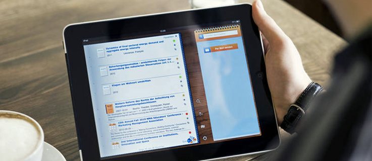 Die elektronische Suche EconBiz auf dem iPad 