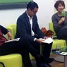 Stati uniti o Repubblica? Dibattito al Goethe-Institut Rom il 6/12/16 con (da sx a dx) Adriana Cerretelli, Jacopo Zanchini e Ulrike Guérot