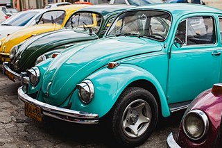 Eine Volkswagen-Insel mitten in Bogotá