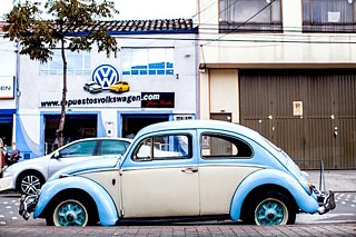 Eine Volkswagen-Insel mitten in Bogotá