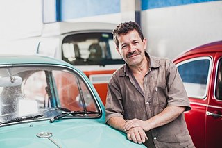 Eine Volkswagen-Insel mitten in Bogotá