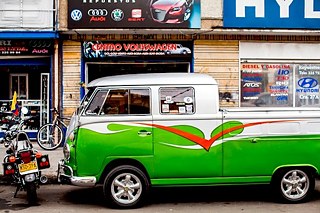 Eine Volkswagen-Insel mitten in Bogotá