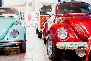 Eine Volkswagen-Insel mitten in Bogotá