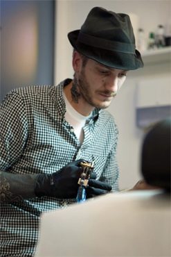 Valentin Hirsch bei der Arbeit