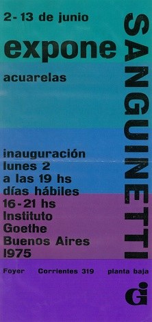 Afiche Exposición Sanguinetti