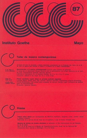 Programa del mes de mayo de 1987.