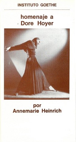 Programa del homenaje a Dore Hoyer. 1987.