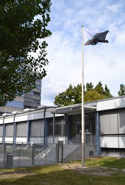 Sonja Hornung, Emptying flags, 2013-2014, public project with Neue Berliner Räume