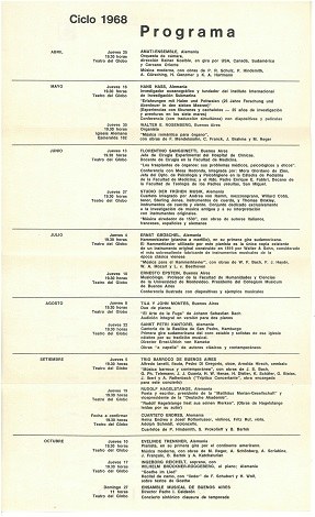 Programa institucional. 1968.