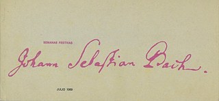 Programa de las semanas festivas Johann Sebastian Bach. Julio de 1969.