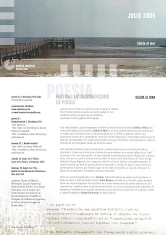 Festival Latinoamericano de Poesía. 2005.