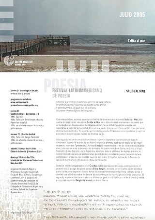 Festival Latinoamericano de Poesía. 2005.