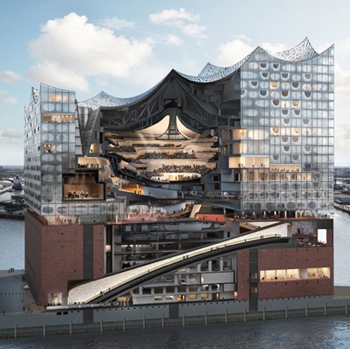 Querschnittsgrafik Elbphilharmonie