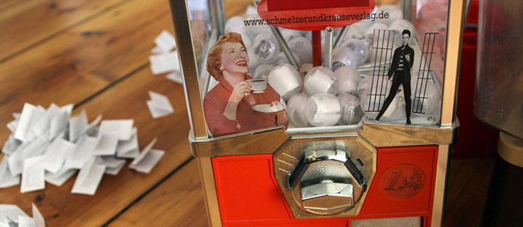 Arne Schmelzer’s literature vending machine;