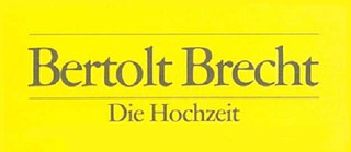 Ausschnit des Buchdeckels Bertolt Brecht - Die Hochzeit