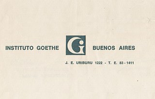 Membrete y logotipo del Goethe-Institut en Buenos Aires. 1970.