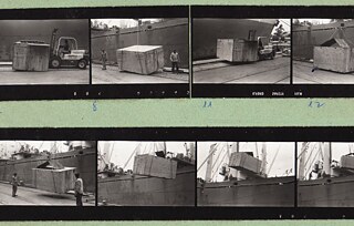 Descarga del piano Steinway en el puerto de Buenos Aires. 1971.