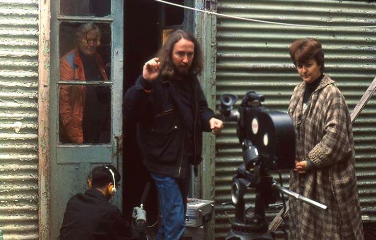 Werner Schroeter durante el rodaje del film "De la Argentine". 1985.