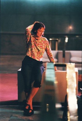 La coreógrafa Sasha Waltz en el TGSM, Buenos Aires, durante la función de "Körper", 26 de septiembre de 2001. 