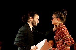 Imagen de la puesta en escena de 'El voto' Goethe-Institut Madrid