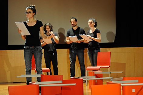 Imagen de la puesta en escena de 'El voto' Goethe-Institut Madrid 