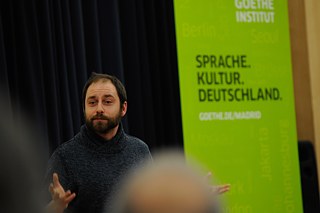 Imagen de la puesta en escena de 'El voto' Goethe-Institu Madrid 