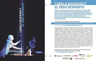 Carola Bauckholt, el oído despierto. 2011.