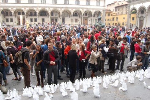 Esculturas em gelo, Florença, Itália