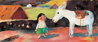 The Andean girl Felipa from the children’s book “Auf Wiedersehen Oma” (Good-Bye, Grandma)