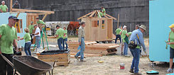Opportunity Village was built with donated materials and labor.