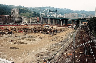 Ansicht des Grundstücks vor dem Baubeginn des Guggenheim-Museums