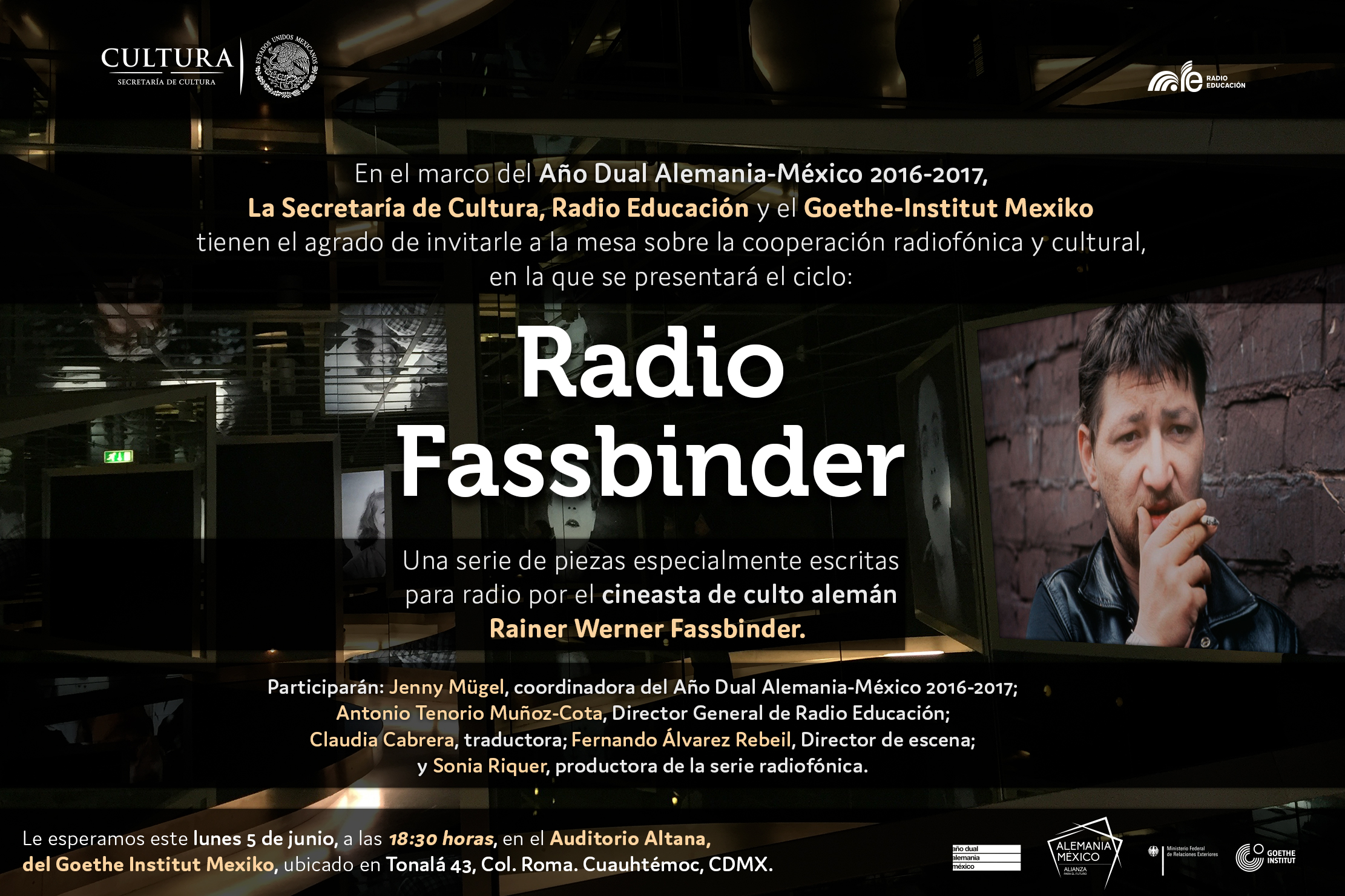 Radio Fassbinder: Nadie es bueno nadie es malo cartel