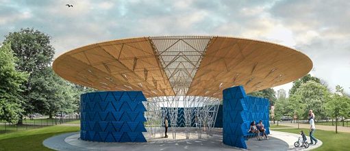 Serpentine Pavilion 2017, Designed by Francis Kéré, Design Render, Exterior 