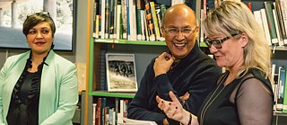 Dr. Deepali Dewan (ROM), Prof. Gerald McMaster (OCADU), and Goethe-Institut Toronto's Program Curator, Jutta Brendemühl, during Culture talks @ Goethe: Photography & the Exotic Other 