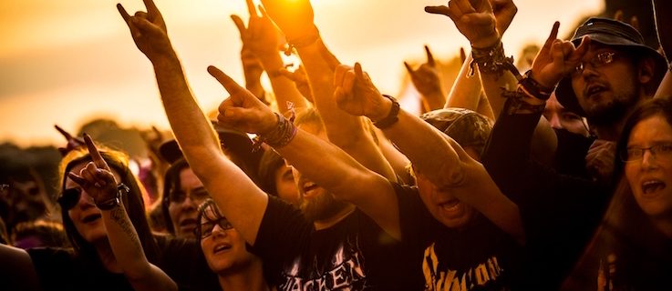 Heavy-Metal-Fans at the Wacken Open Air Festival 2015