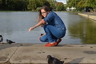 Kristina: Die 21-jährige Pädagogikstudentin lernt seit 12 Jahren Deutsch.