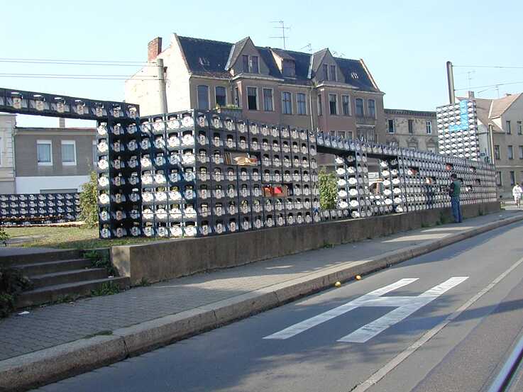Many people used the temporary library in a central location.
