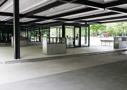 The renovated Esso gas station