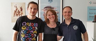 Tim pendiri Osmotic Studios  | Michael Kluge, Melanie Taylor dan Daniel Marx (dr kiri ke kanan) 