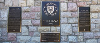 Commemorative plaque at University of Saskatchewan
