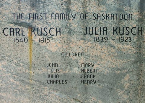 The gravestone of the Kusch family