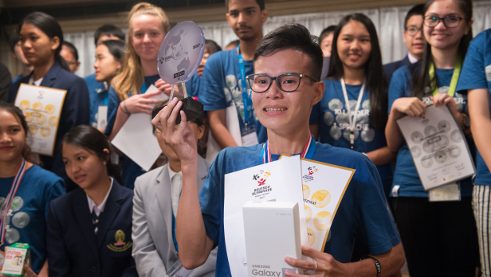 Nguyễn Tất Hoàng Long from Ho-Chi-Minh-City can barely believe that he has won the second prize.