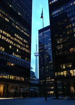Le « Dominion Centre » dans le quartier des banques de Toronto