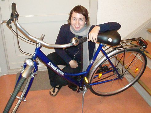 Brianna mit Fahrrad