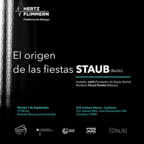 Flyer El Origen de las fiestas STAUB