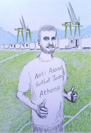 Ahmad Alkhatieb en Skaramagas por Joulia Strauss &copy; © Joulia Strauss Ahmad Alkhatieb en Skaramagas por Joulia Strauss