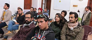 سمینار بە ڕێگای سکایپ، لە بارەی "هونەر هاوچەرخەکان" لە بەغدا