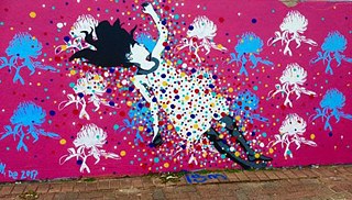 ‘Alice in Dream Land' (2017) von Mandy Schöne-Salter an den Bondi Walls in Sydney